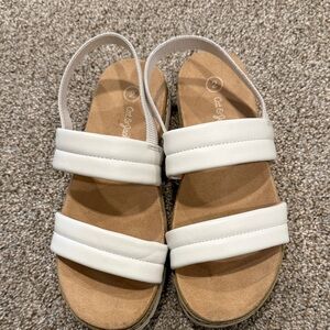 Cat & Jack White Double-Band Slingback Sandals